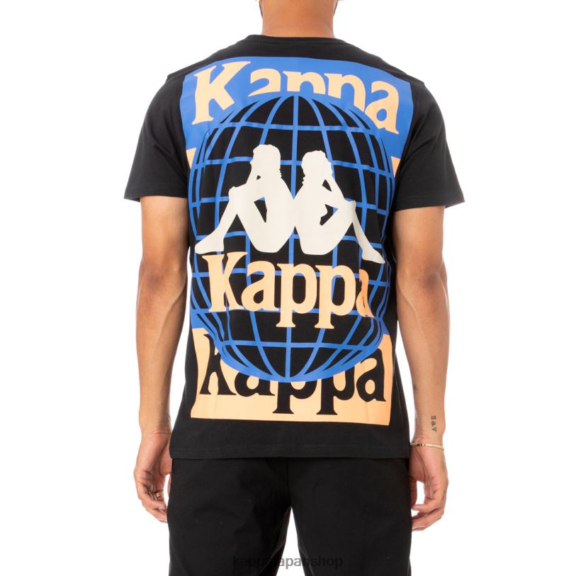 Kappa 男性 本物のアジョバンTシャツ 黒 480LJ182