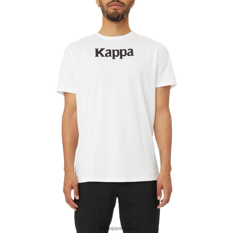 Kappa 男性 本物のルニスTシャツ 白黒 480LJ186