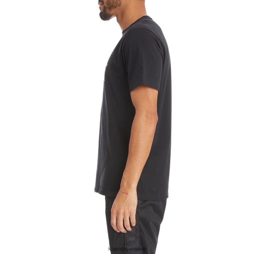 Kappa 男性 本物のエステッシ Tシャツ 黒、白 480LJ189