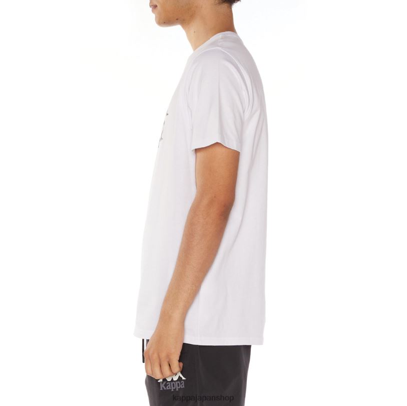 Kappa 男性 本物のエステッシ Tシャツ 白黒 480LJ191