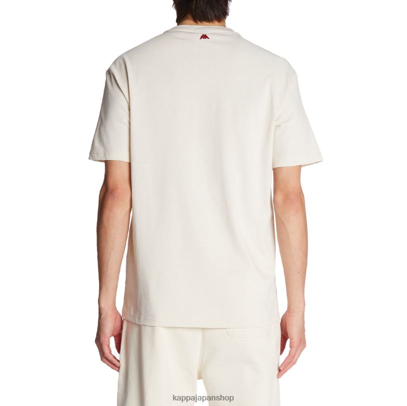 Kappa 男性 ローブ ジョバーニ レヴァティ Tシャツ クリーム 480LJ197