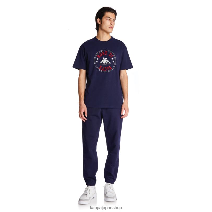 Kappa 男性 ローブ ジョバーニ レヴァティ Tシャツ 海軍 480LJ198