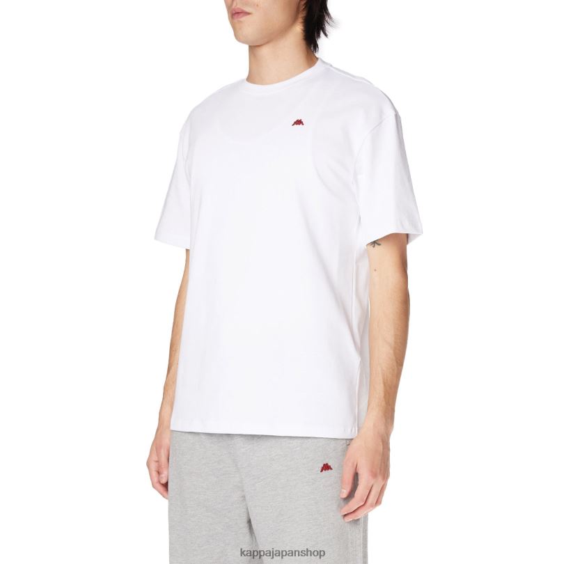 Kappa 男性 ローブジョバーニダルフィスTシャツ 白 480LJ201