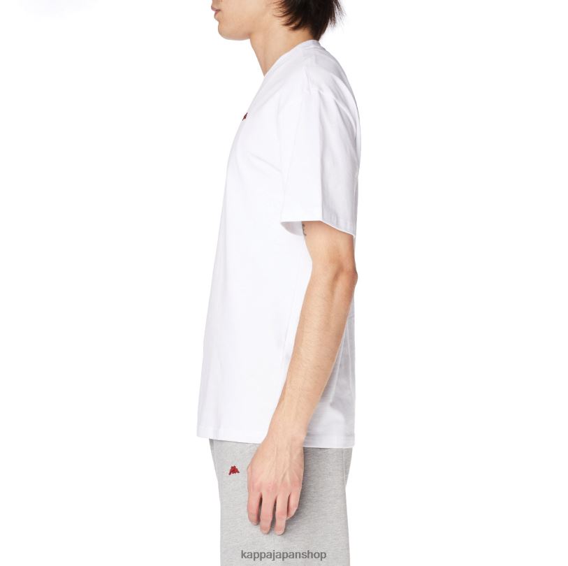 Kappa 男性 ローブジョバーニダルフィスTシャツ 白 480LJ201
