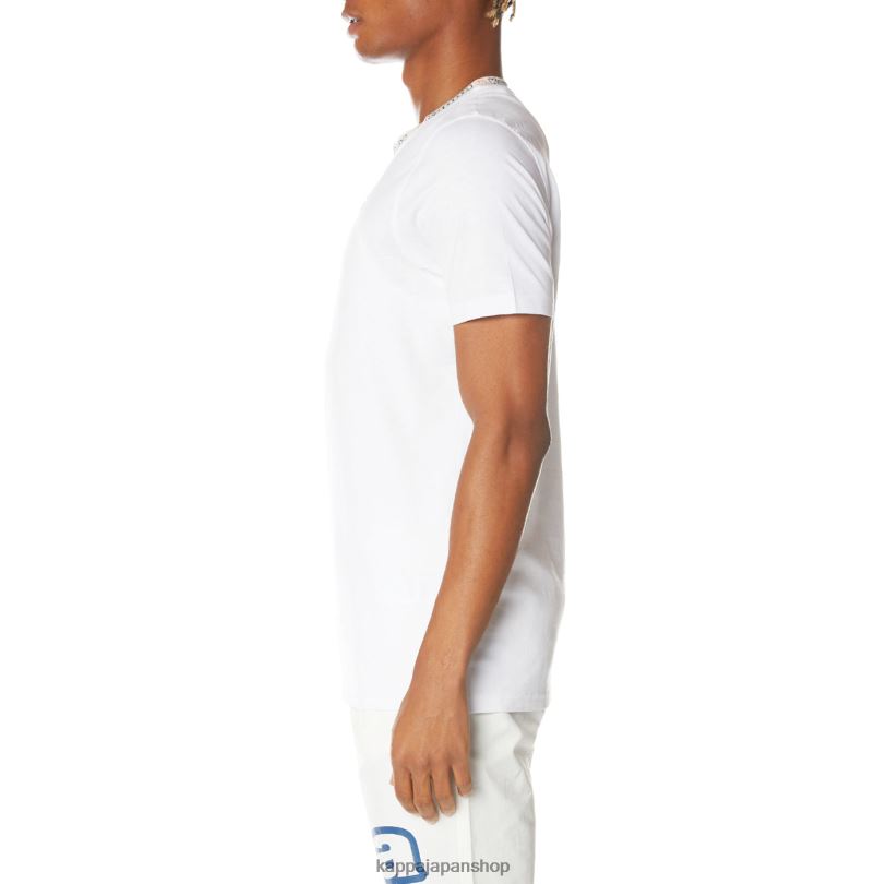 Kappa 男性 デイトレ ロゴ Tシャツ 白 480LJ205