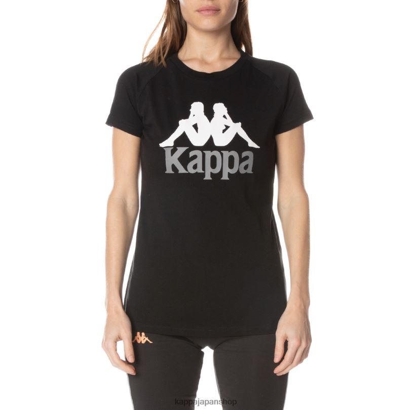 Kappa 女性 本物のウェステッシ Tシャツ ブラックジェット 480LJ376