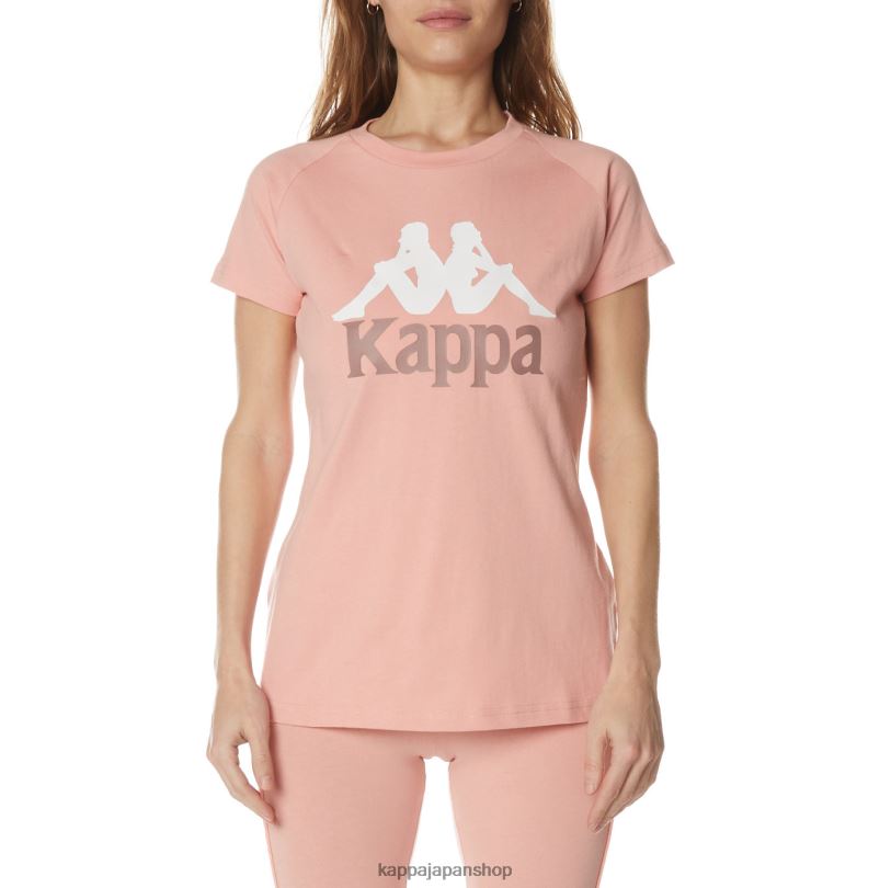 Kappa 女性 本物のウェステッシ Tシャツ ピンク 480LJ377