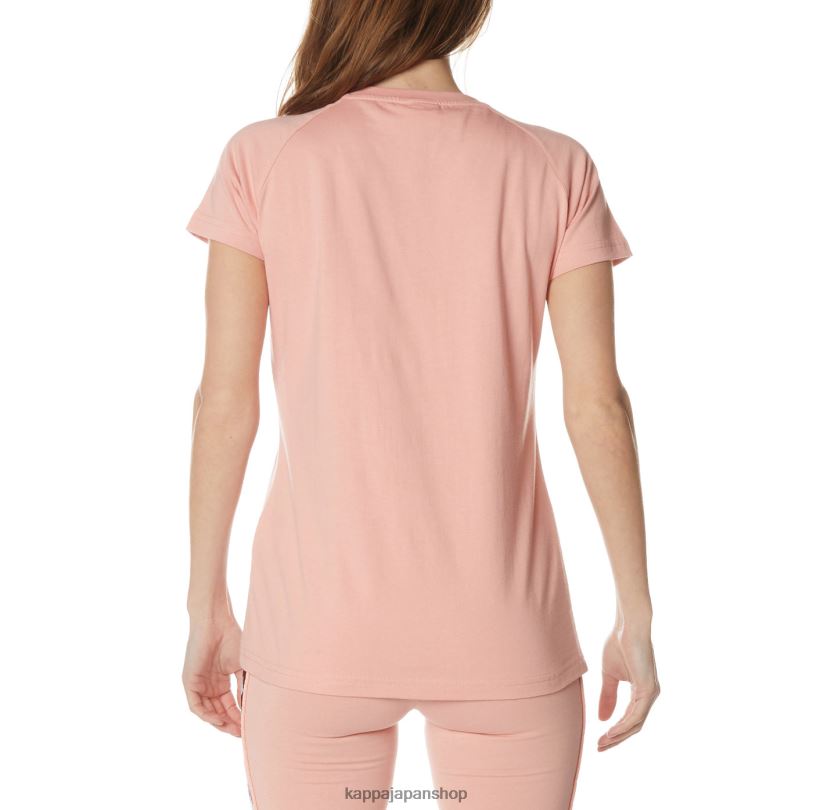 Kappa 女性 本物のウェステッシ Tシャツ ピンク 480LJ377