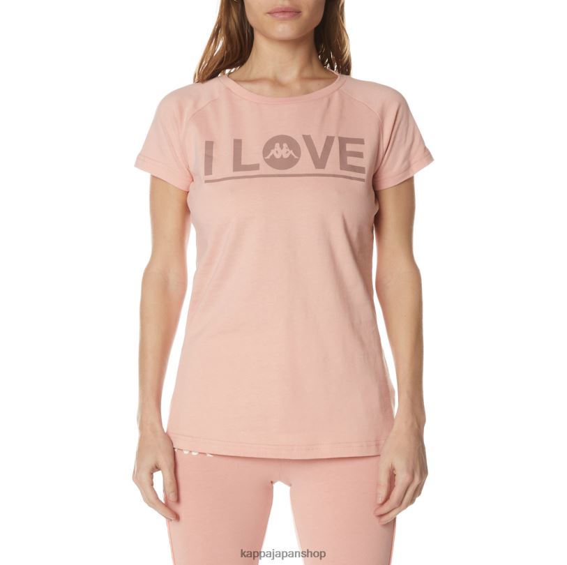Kappa 女性 本物のグルニチャTシャツ ピンク 480LJ379
