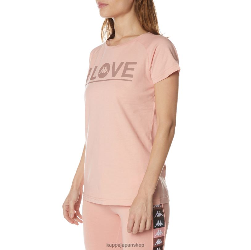 Kappa 女性 本物のグルニチャTシャツ ピンク 480LJ379