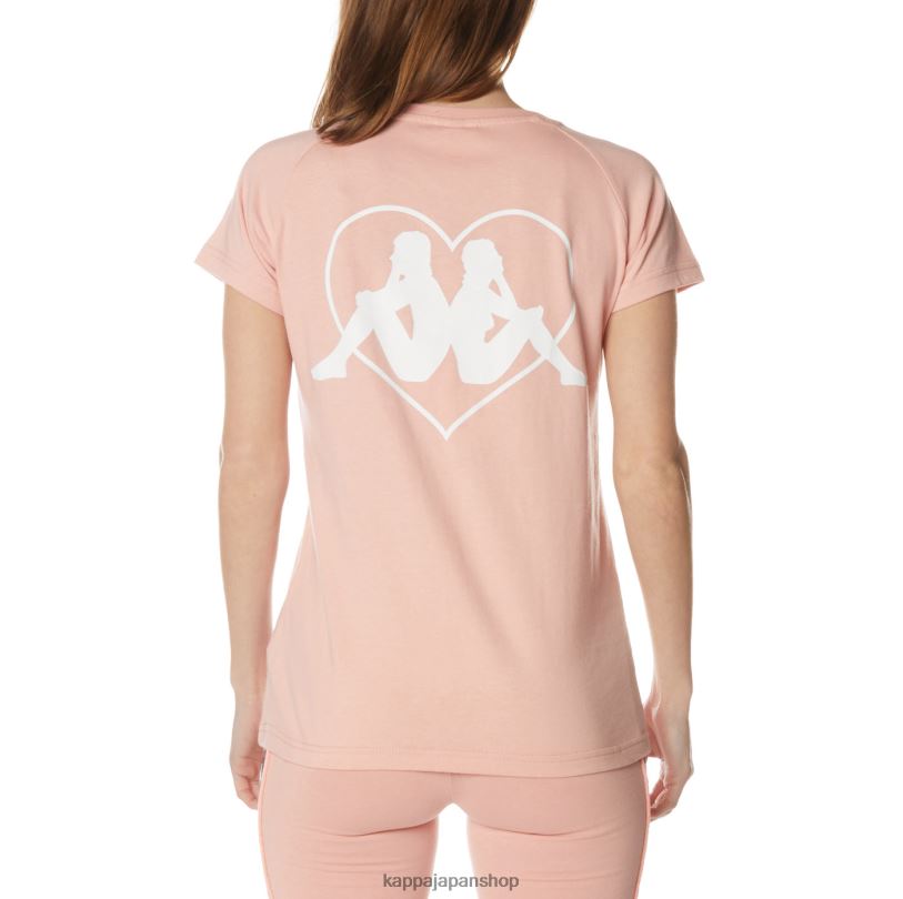 Kappa 女性 本物のグルニチャTシャツ ピンク 480LJ379
