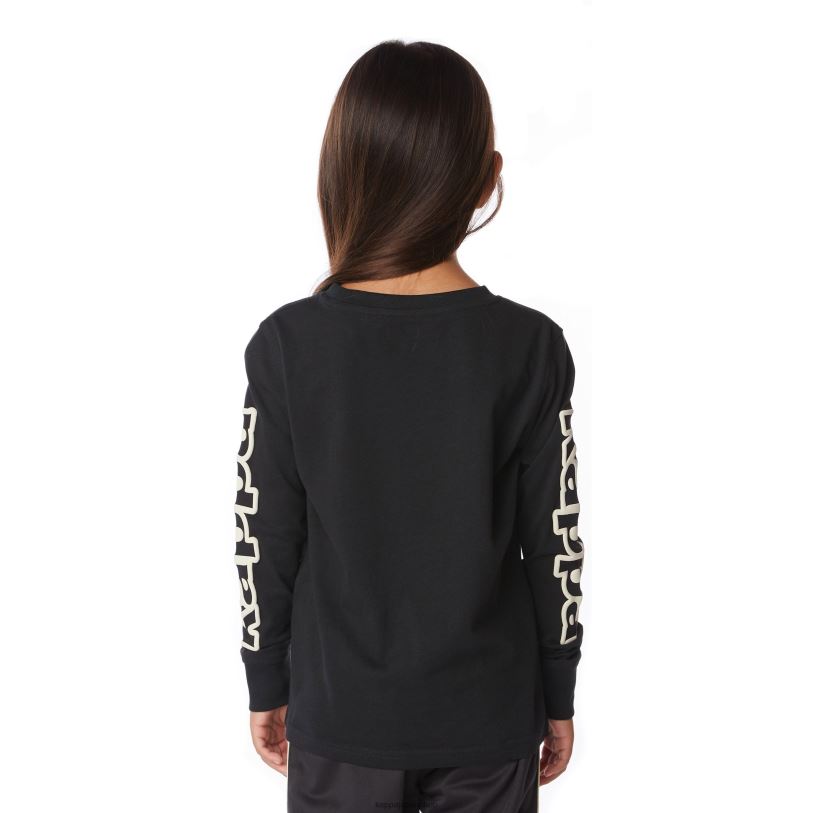 Kappa 子供たち キッズロゴアビーTシャツ 黒い煙 480LJ656