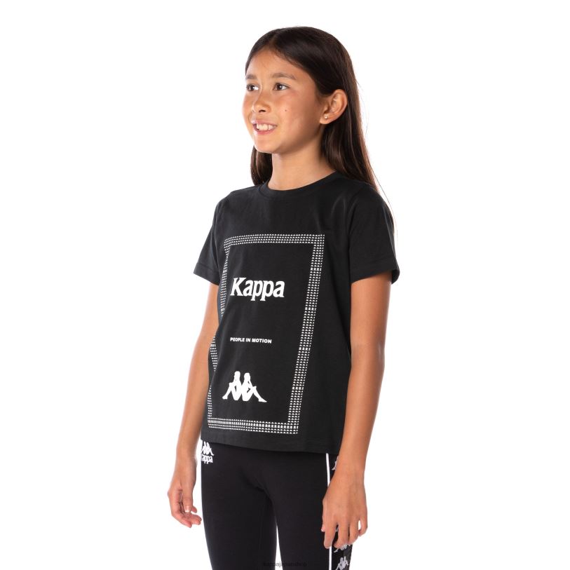 Kappa 子供たち キッズオーセンティックグラフィックグラフィックTシャツ 黒い煙 480LJ665