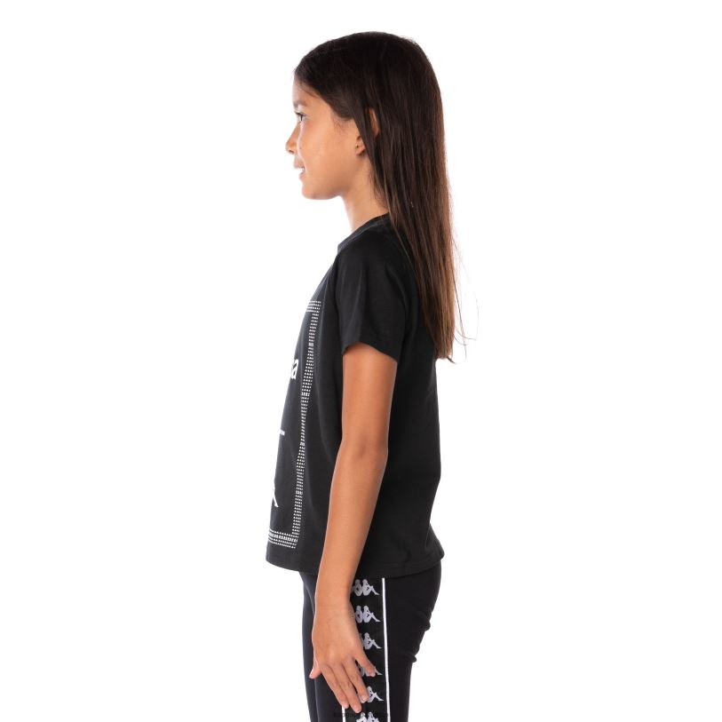 Kappa 子供たち キッズオーセンティックグラフィックグラフィックTシャツ 黒い煙 480LJ665