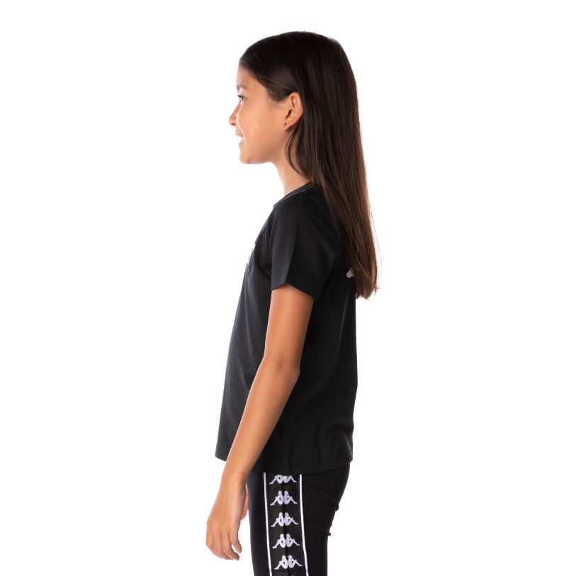 Kappa 子供たち キッズオーセンティックルニスTシャツ 黒い煙 480LJ666