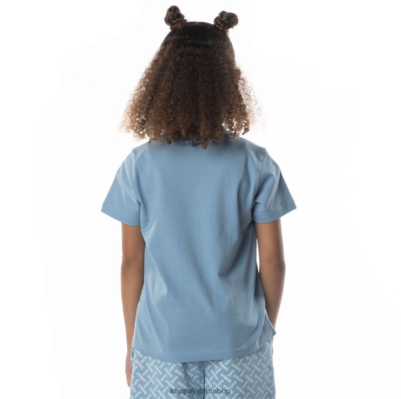 Kappa 子供たち キッズオーセンティックグラフィックTシャツ 水色の砂 480LJ686