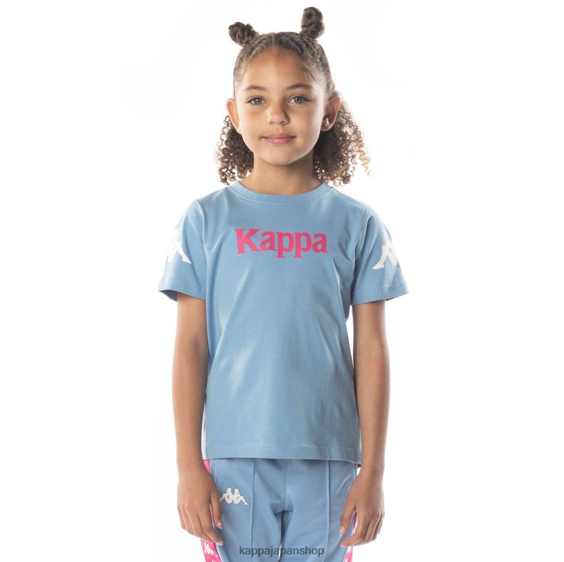 Kappa 子供たち キッズオーセンティックパルーTシャツ ライトブルーピンク 480LJ688