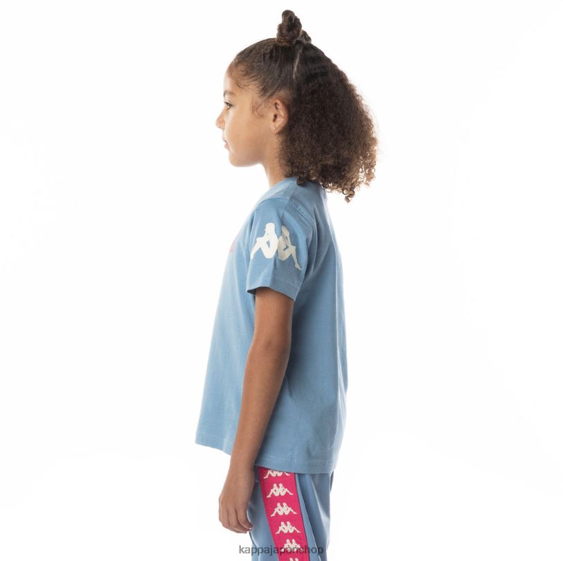 Kappa 子供たち キッズオーセンティックパルーTシャツ ライトブルーピンク 480LJ688