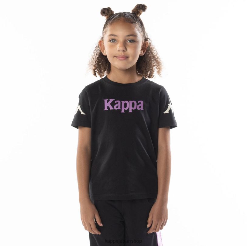 Kappa 子供たち キッズオーセンティックパルーTシャツ 黒煙バイオレット 480LJ690