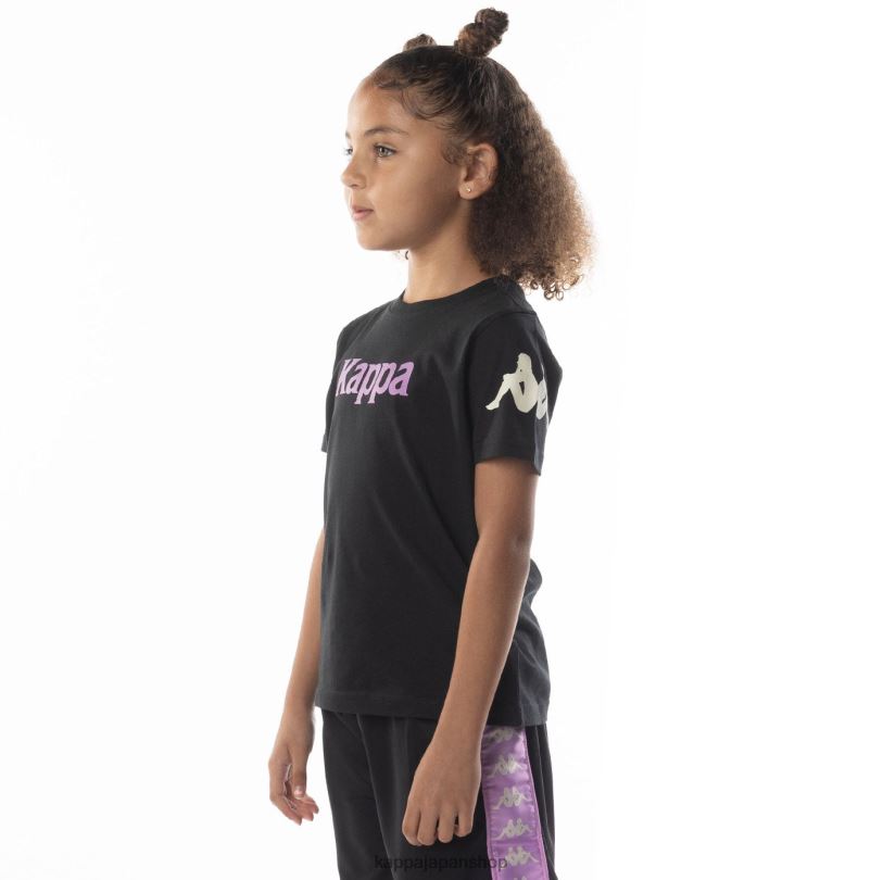 Kappa 子供たち キッズオーセンティックパルーTシャツ 黒煙バイオレット 480LJ690
