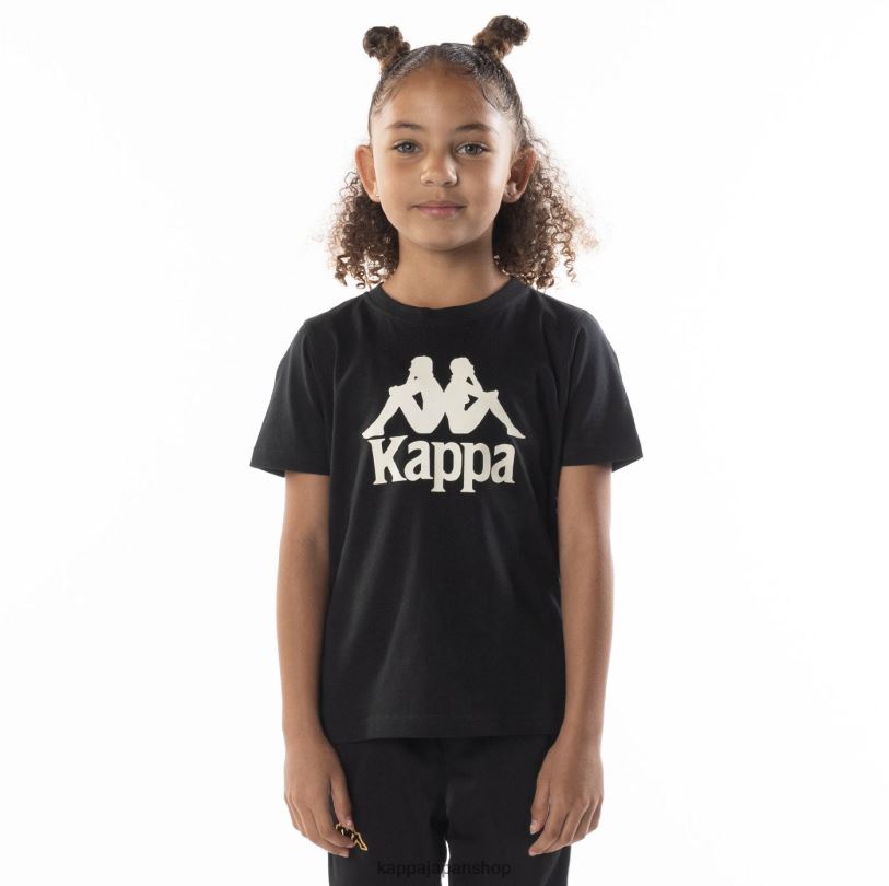 Kappa 子供たち キッズオーセンティックエステッシTシャツ 黒煙砂 480LJ694
