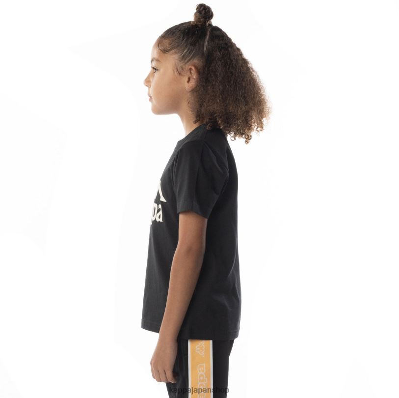 Kappa 子供たち キッズオーセンティックエステッシTシャツ 黒煙砂 480LJ694