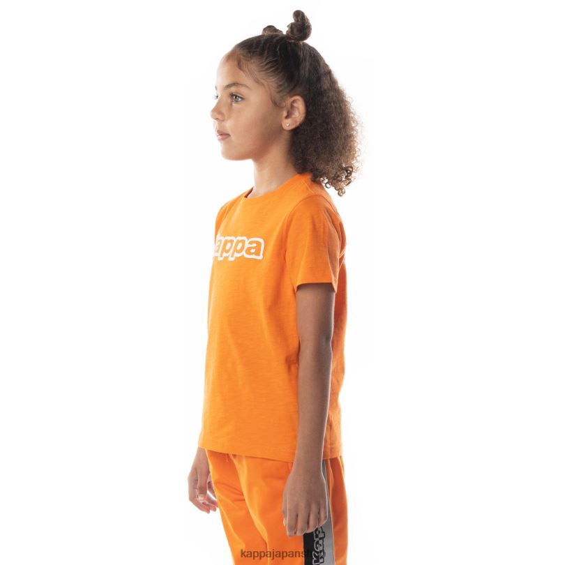 Kappa 子供たち カバール ロゴ Tシャツ オレンジ 480LJ705
