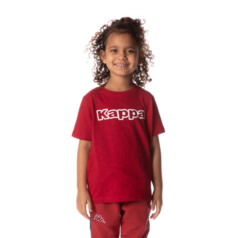 Kappa 子供たち カバール ロゴ Tシャツ 赤 480LJ707