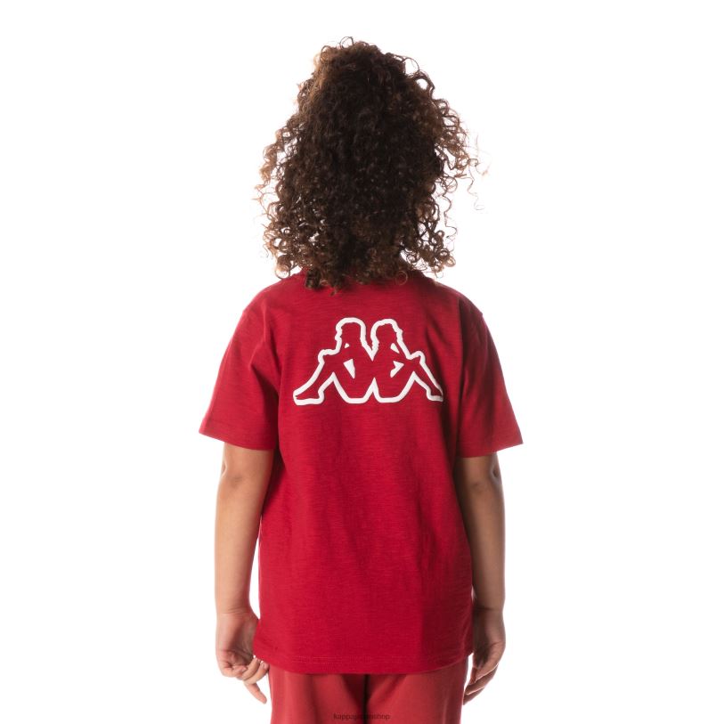 Kappa 子供たち カバール ロゴ Tシャツ 赤 480LJ707