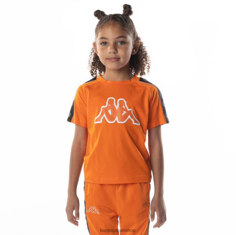 Kappa 子供たち ロゴテープ ダビレック Tシャツ オレンジ 480LJ713