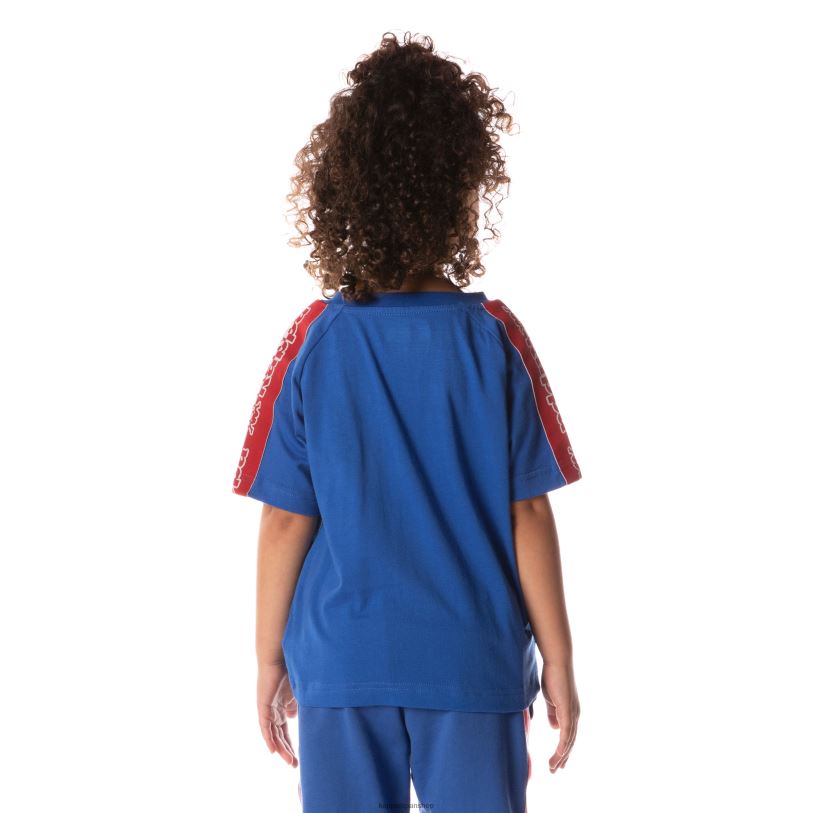 Kappa 子供たち ロゴテープ ダビレック Tシャツ 青 480LJ714