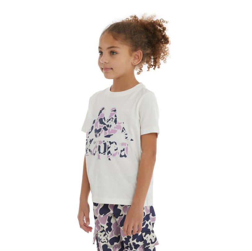 Kappa 子供たち キッズオーセンティックフーロTシャツ ネイビーバイオレット 480LJ717