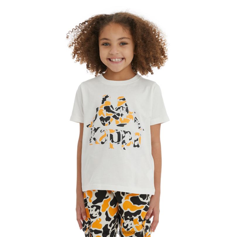 Kappa 子供たち キッズオーセンティックフーロTシャツ ブラックスモークライトオレンジ 480LJ718