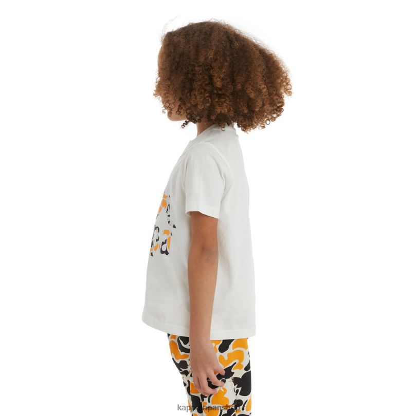 Kappa 子供たち キッズオーセンティックフーロTシャツ ブラックスモークライトオレンジ 480LJ718
