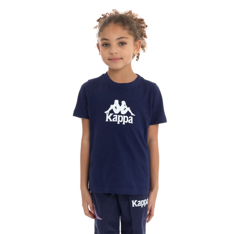 Kappa 子供たち キッズオーセンティックモロンジオTシャツ ネイビーバイオレット 480LJ720
