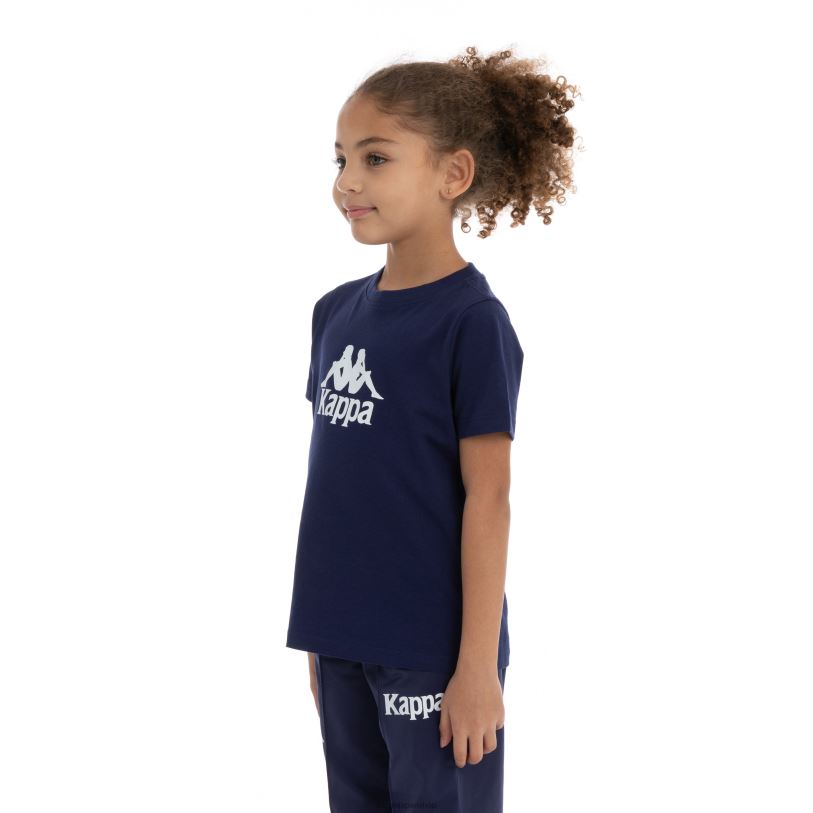 Kappa 子供たち キッズオーセンティックモロンジオTシャツ ネイビーバイオレット 480LJ720