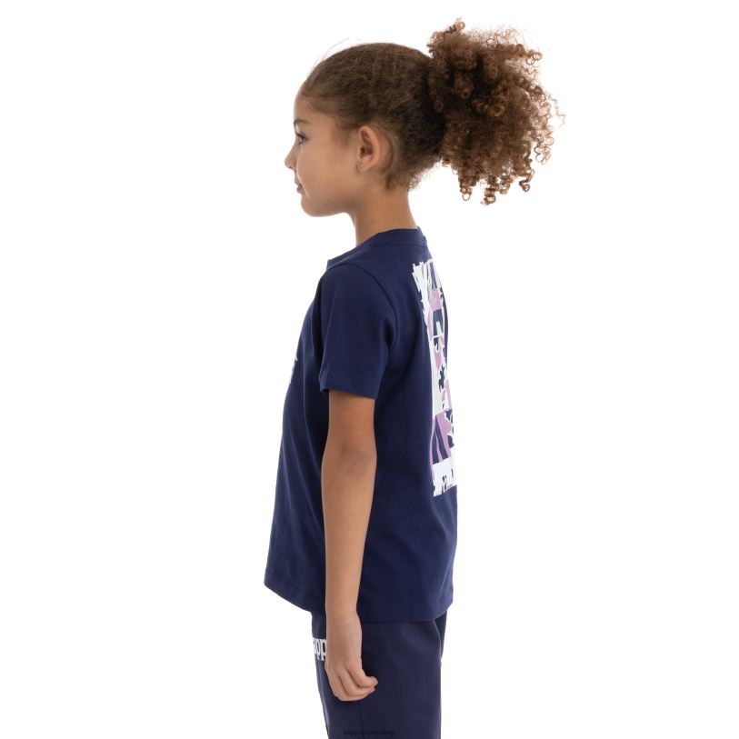 Kappa 子供たち キッズオーセンティックモロンジオTシャツ ネイビーバイオレット 480LJ720