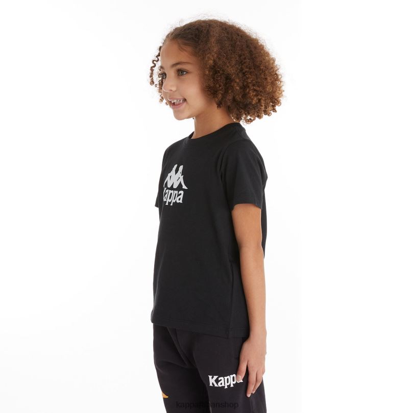 Kappa 子供たち キッズオーセンティックモロンジオTシャツ ブラックスモークライトオレンジ 480LJ721