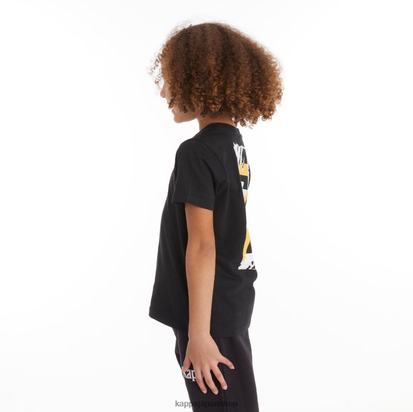 Kappa 子供たち キッズオーセンティックモロンジオTシャツ ブラックスモークライトオレンジ 480LJ721