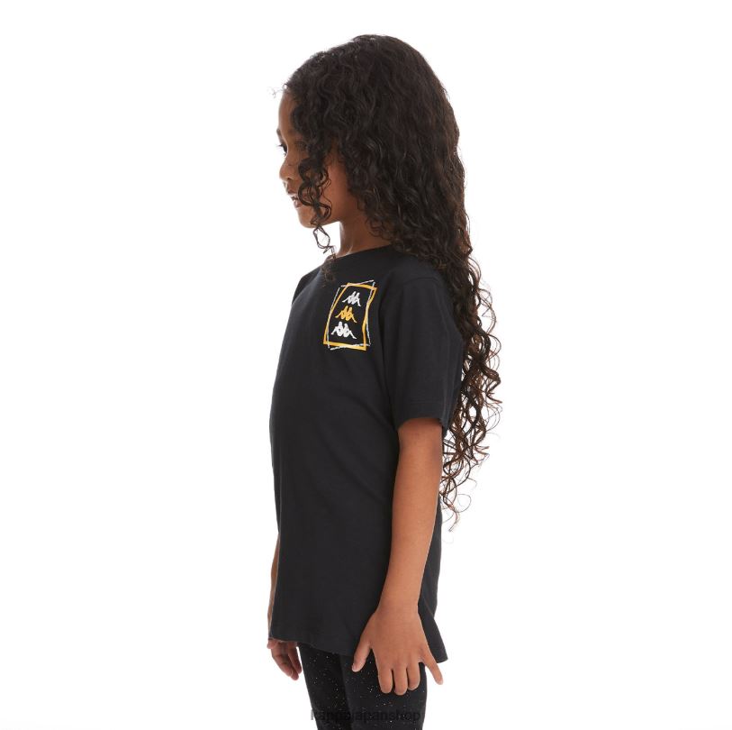 Kappa 子供たち キッズオーセンティックヴラドTシャツ 黒い煙 480LJ755