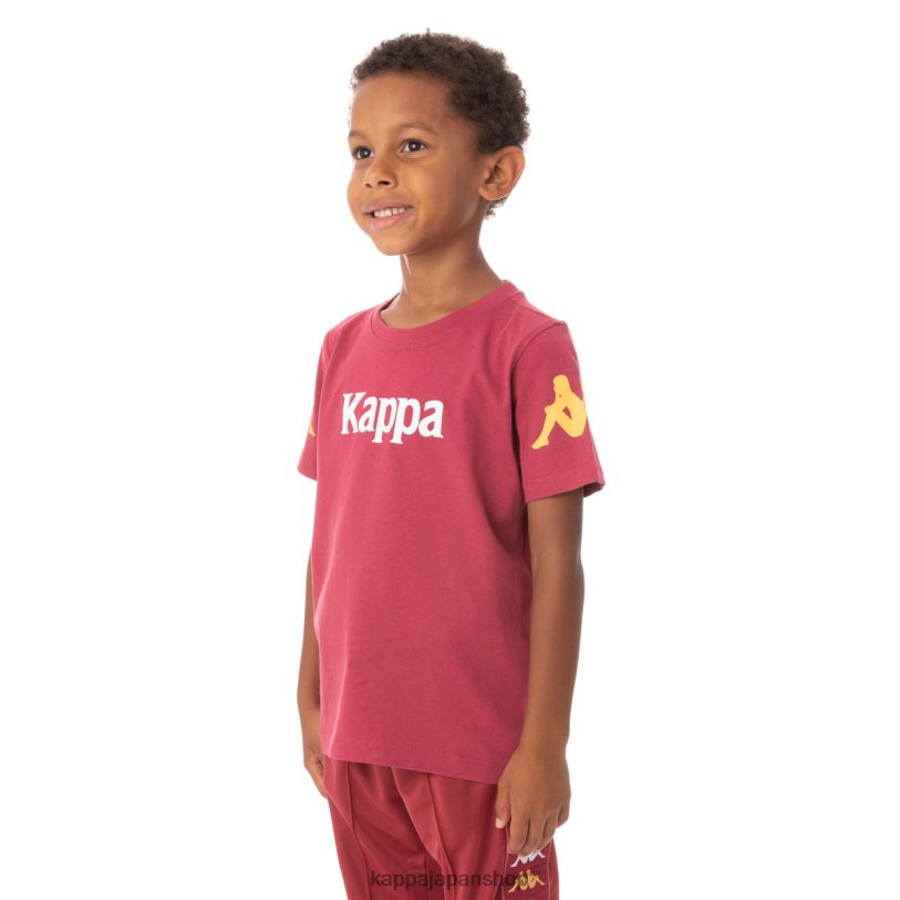 Kappa 子供たち キッズオーセンティックパルーTシャツ バーガンディ 480LJ757