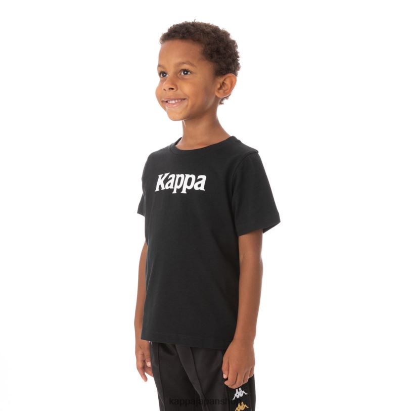 Kappa 子供たち キッズオーセンティックルニスTシャツ 黒い煙 480LJ759