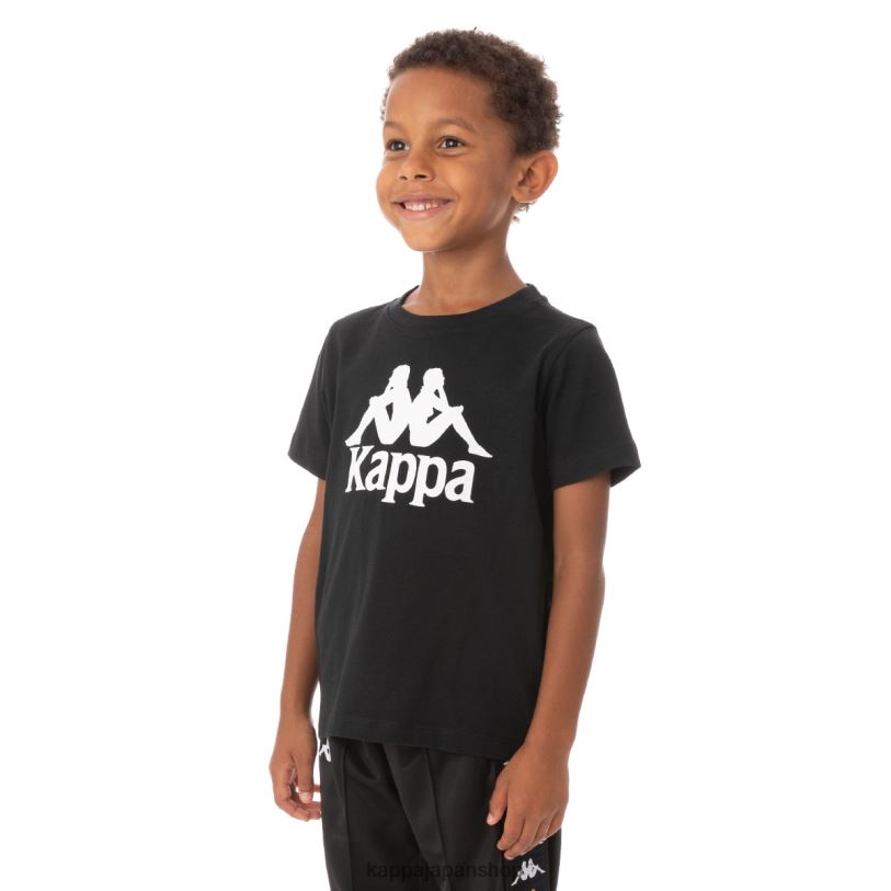Kappa 子供たち キッズオーセンティックエステッシTシャツ 黒い煙 480LJ763
