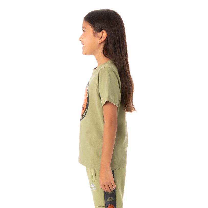 Kappa 子供たち キッズオーセンティックフラネカーTシャツ グリーンサルビア 480LJ772