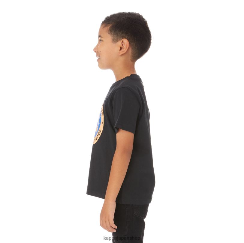 Kappa 子供たち キッズオーセンティックフラネカーTシャツ 黒 480LJ773