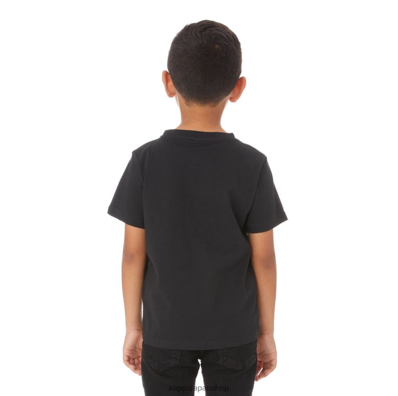 Kappa 子供たち キッズオーセンティックフラネカーTシャツ 黒 480LJ773