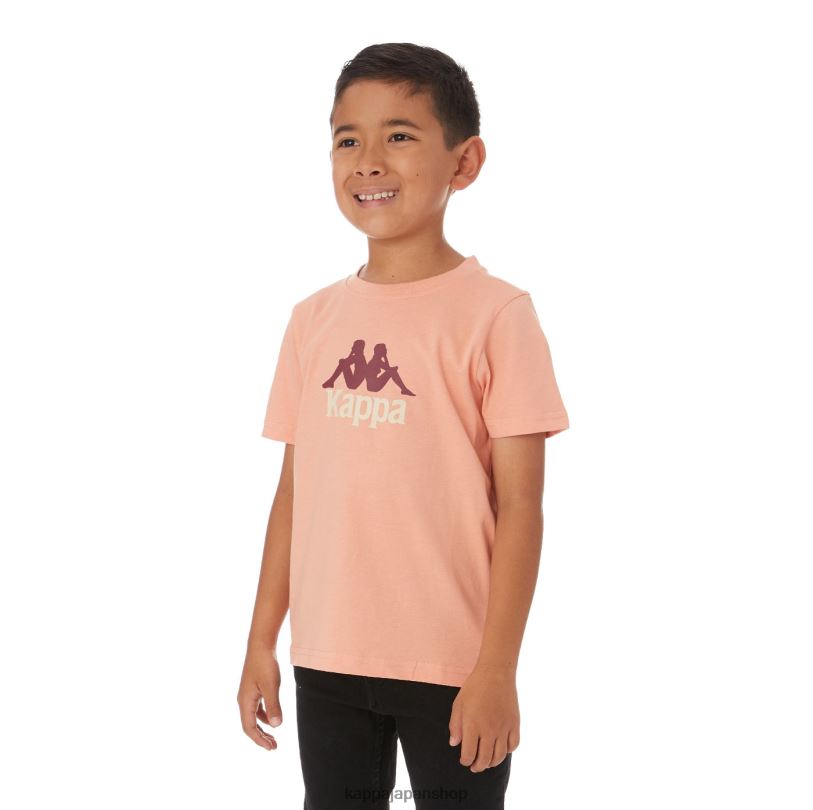 Kappa 子供たち キッズオーセンティックモロンジオTシャツ ピンクコーラル 480LJ775