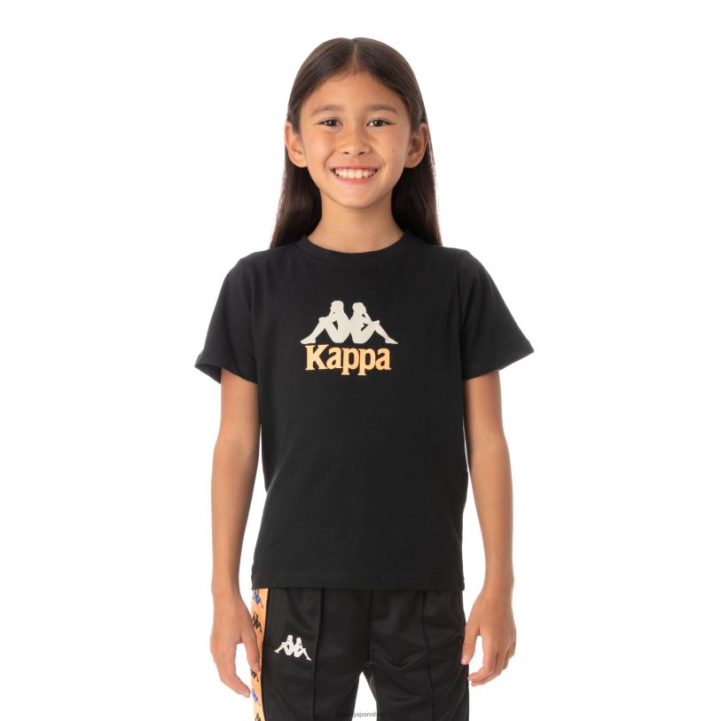 Kappa 子供たち キッズオーセンティックモロンジオTシャツ 黒 480LJ776