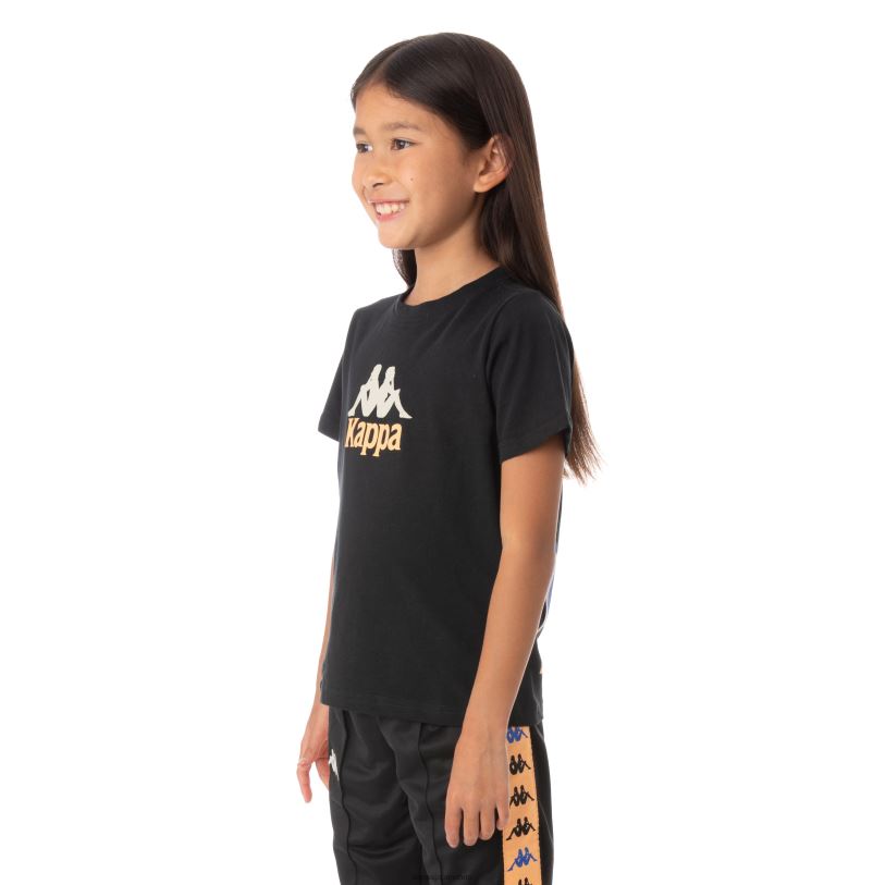 Kappa 子供たち キッズオーセンティックモロンジオTシャツ 黒 480LJ776