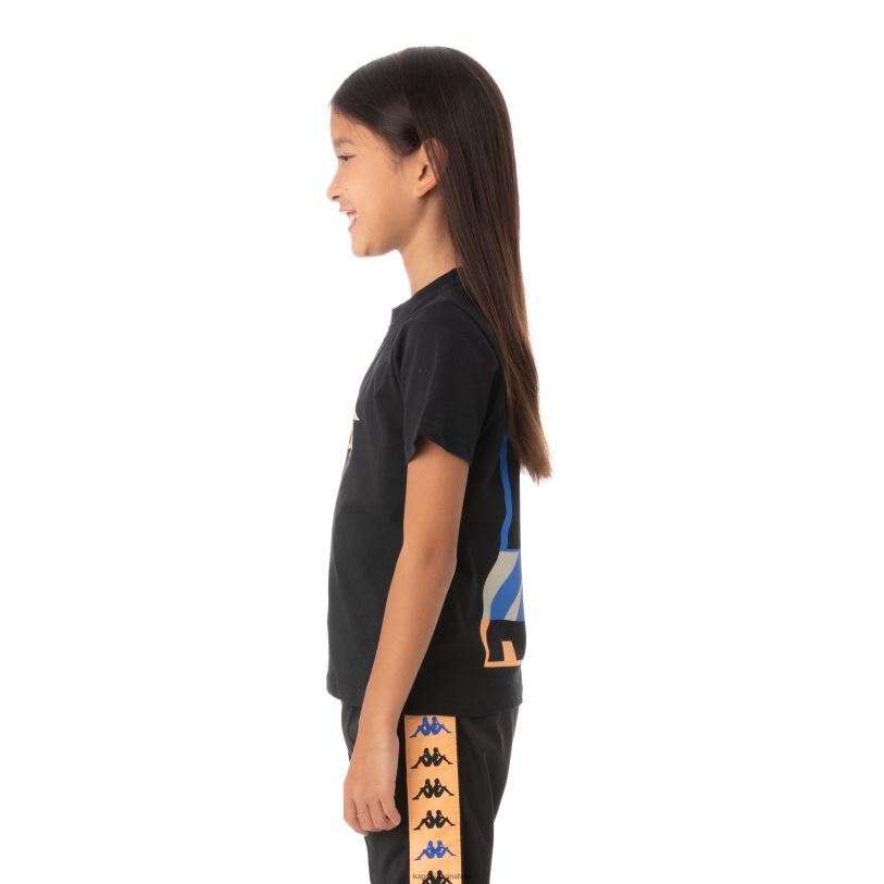 Kappa 子供たち キッズオーセンティックモロンジオTシャツ 黒 480LJ776